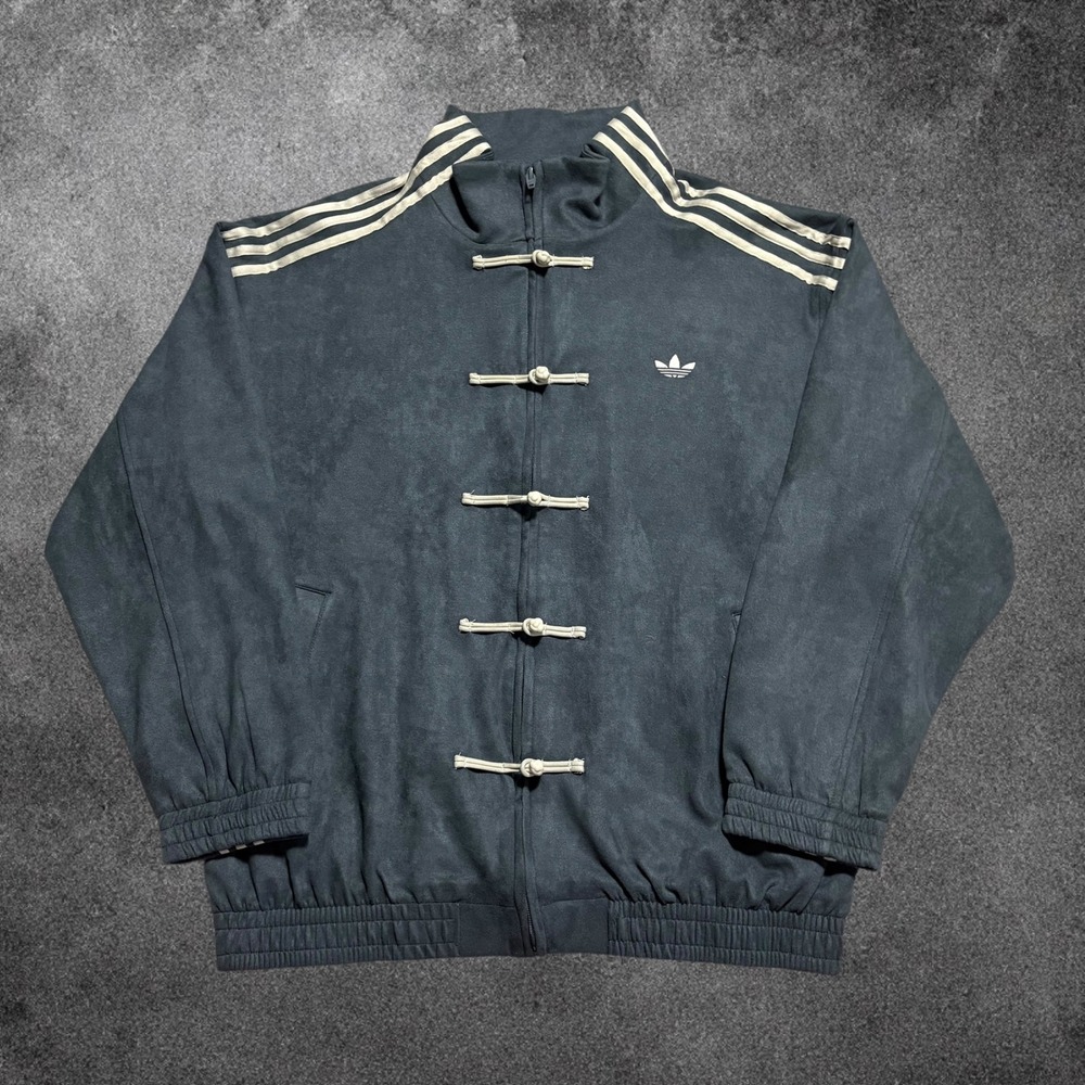 Adidas Originals CTT 3.1 Soft Track Jacket Mens XL Grey Toggle Faux Suede NWT